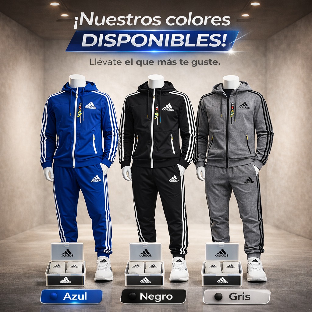 Colores cl&aacute;sicos conjunto Adidas